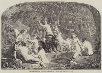 Diana surprised by Actaeon